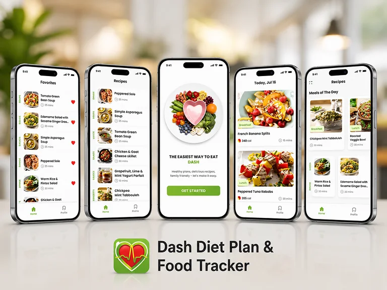 Dash Diet Plan & Food Tracker App