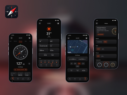 Digital Compass: GPS & Map