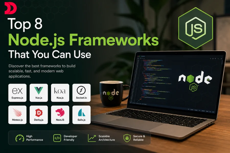 Top 8 Node.js Frameworks That You Can Use in 2026!
